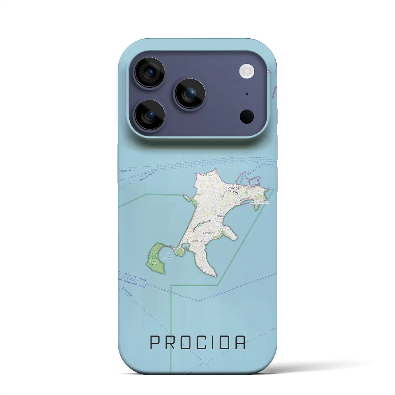 【プローチダ（イタリア）】地図柄iPhoneケース（バックカバータイプ）