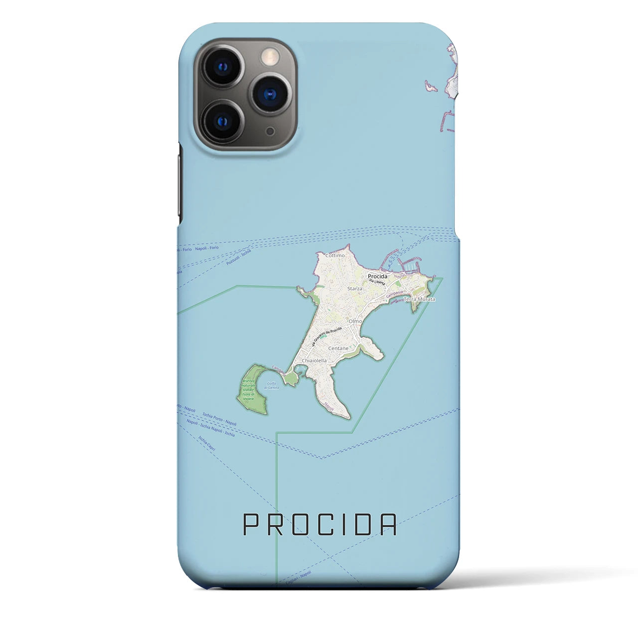 【プローチダ（イタリア）】地図柄iPhoneケース（バックカバータイプ）
