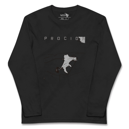 【プローチダ（イタリア）】地図柄ロングスリーブTシャツ