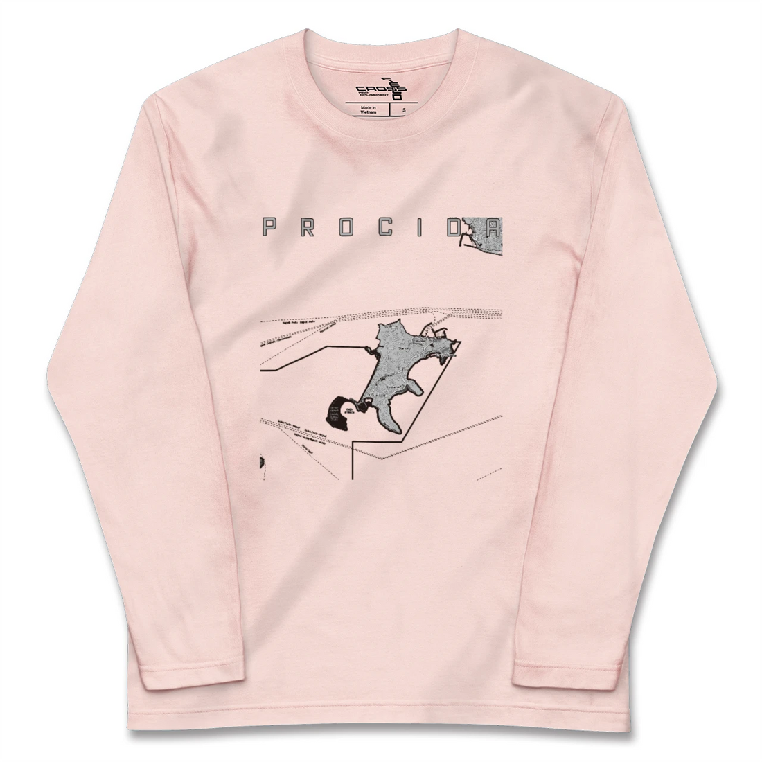 【プローチダ(イタリア)】地図柄ロングスリーブTシャツ