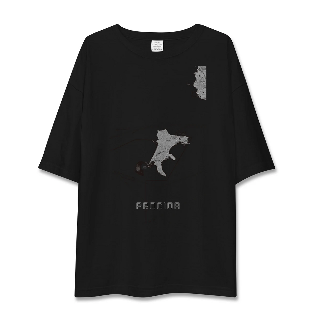 【プローチダ（イタリア）】地図柄ビッグシルエットTシャツ