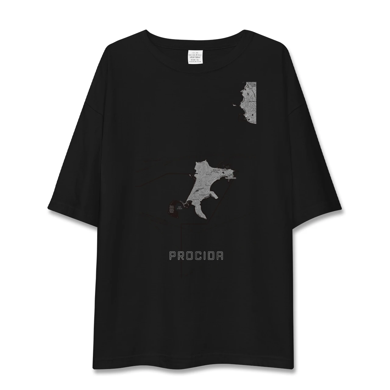 【プローチダ（イタリア）】地図柄ビッグシルエットTシャツ