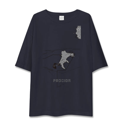 【プローチダ（イタリア）】地図柄ビッグシルエットTシャツ