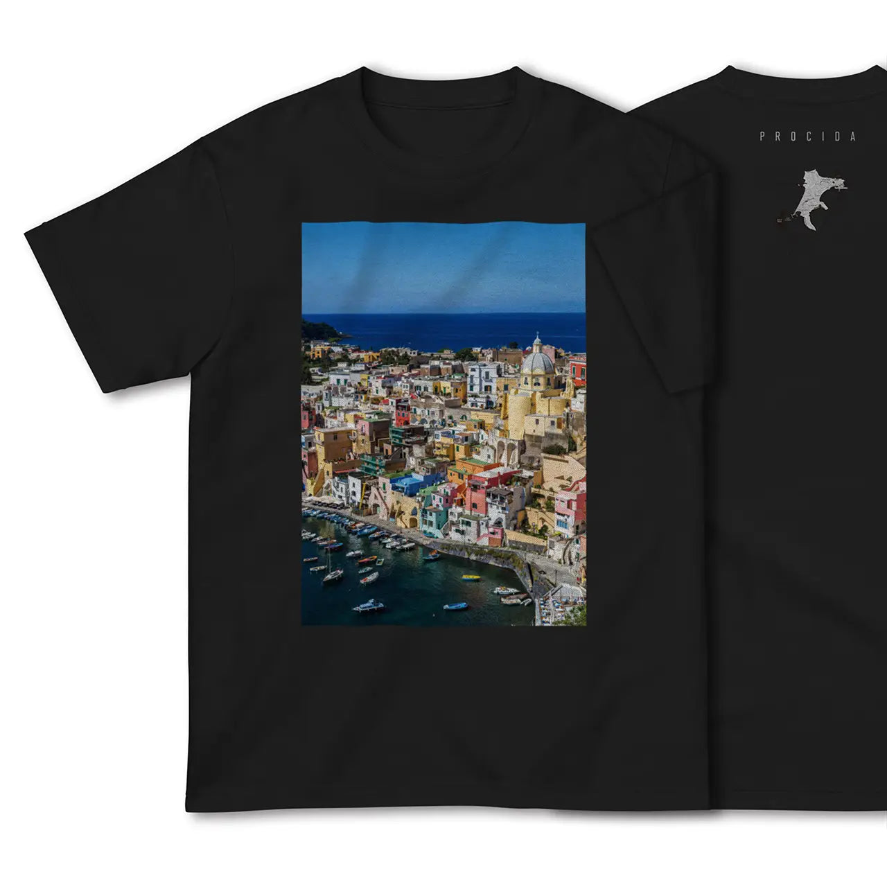 【プローチダ（イタリア）】Map World ハイクオリティTシャツ