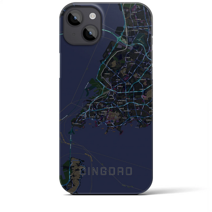 【青島（中華人民共和国）】地図柄iPhoneケース（バックカバータイプ）