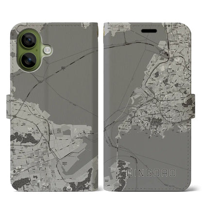 【青島（中華人民共和国）】地図柄iPhoneケース（手帳タイプ）