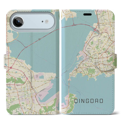 【青島（中華人民共和国）】地図柄iPhoneケース（手帳タイプ）