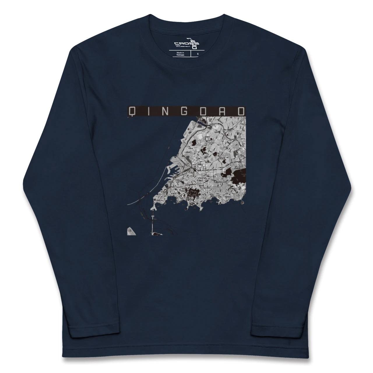 【青島（中華人民共和国）】地図柄ロングスリーブTシャツ