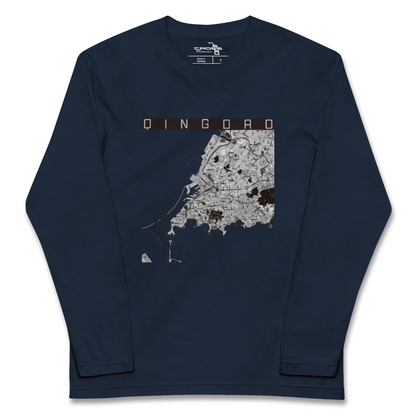 【青島（中華人民共和国）】地図柄ロングスリーブTシャツ