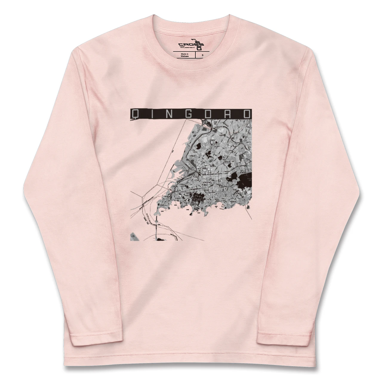 【青島（中華人民共和国）】地図柄ロングスリーブTシャツ