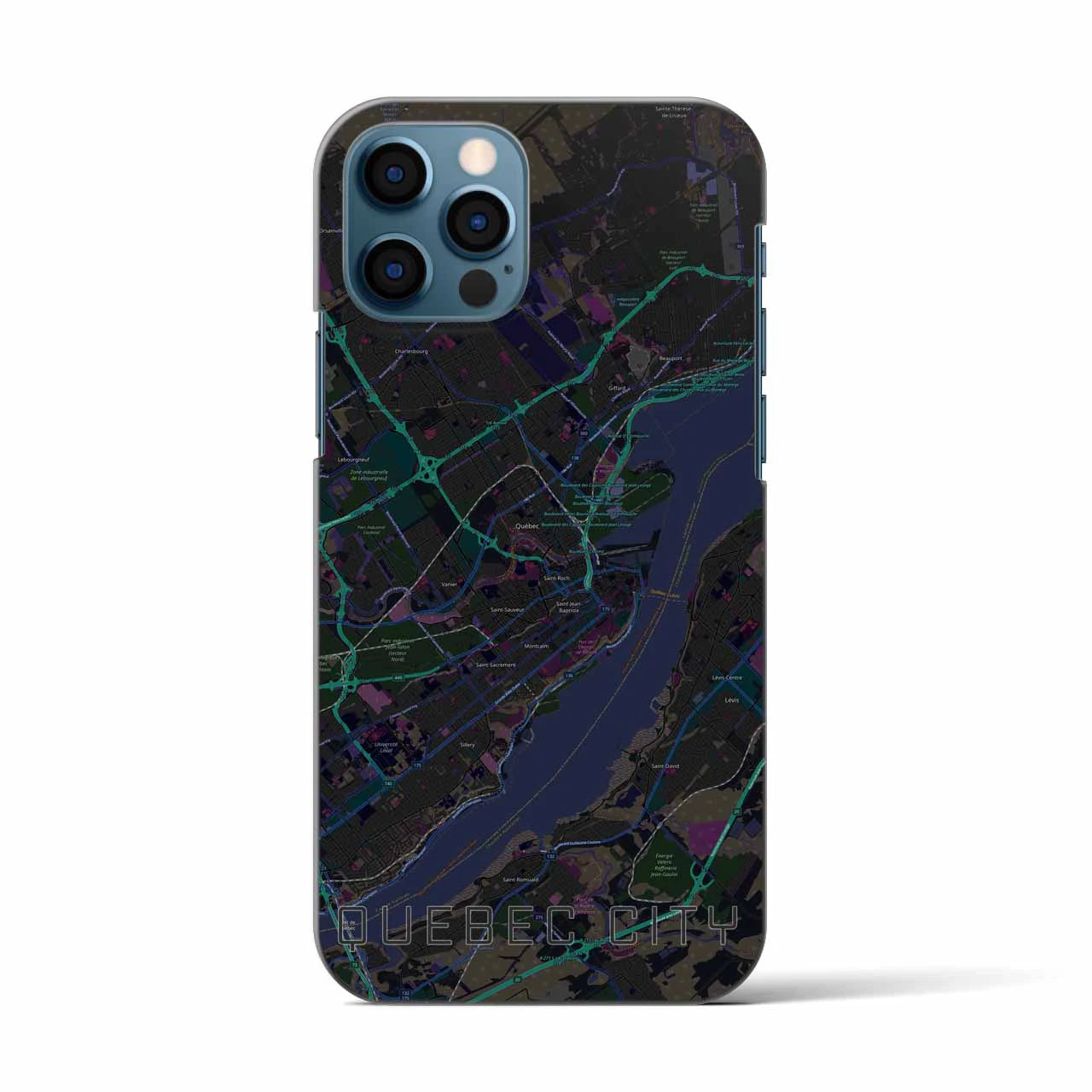 【ケベック・シティー（カナダ）】地図柄iPhoneケース（バックカバータイプ）