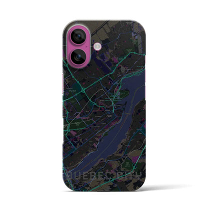 【ケベック・シティー（カナダ）】地図柄iPhoneケース（バックカバータイプ）
