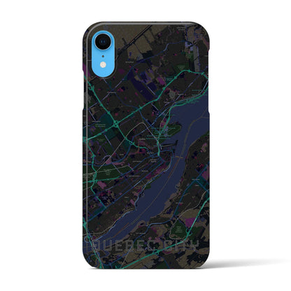 【ケベック・シティー（カナダ）】地図柄iPhoneケース（バックカバータイプ）