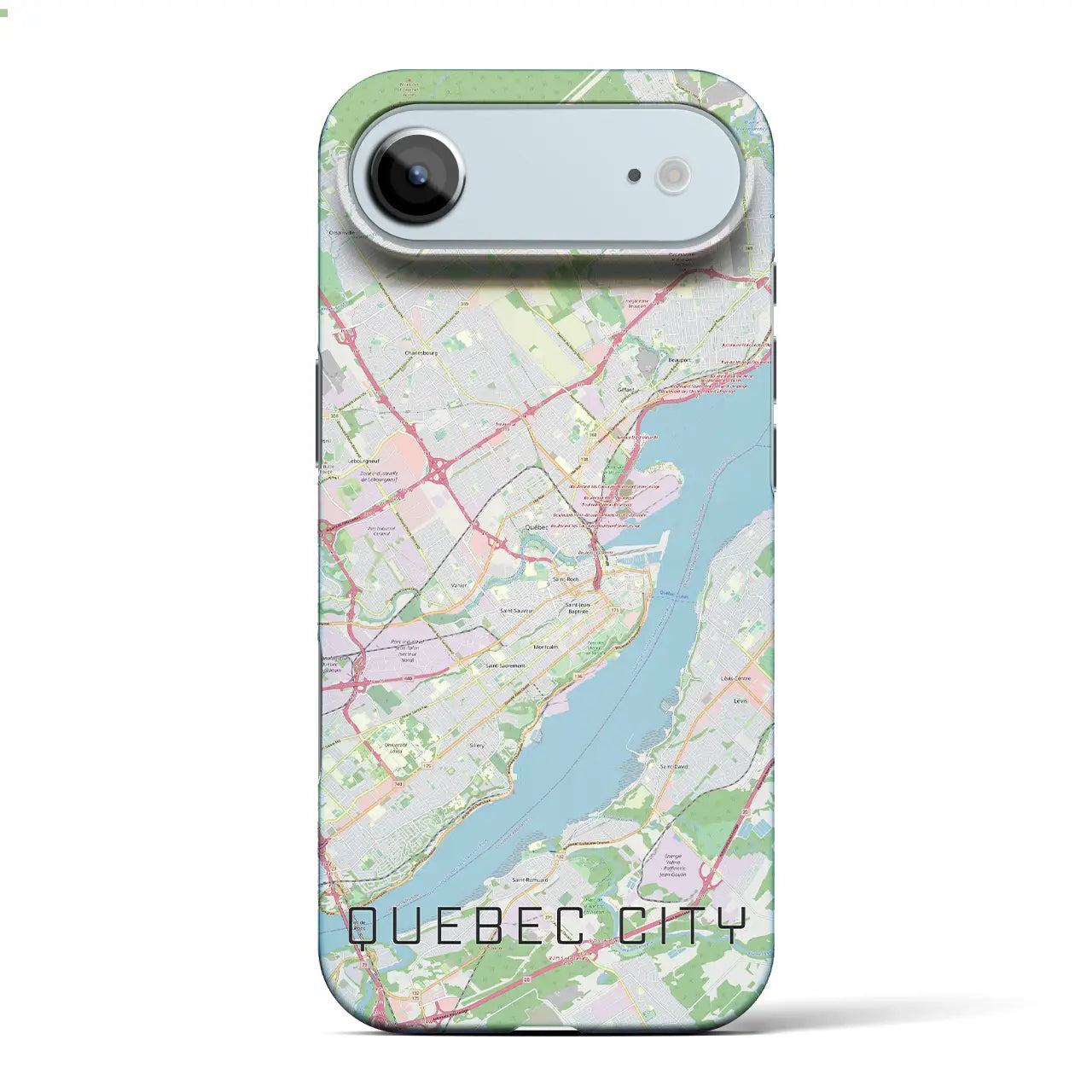 【ケベック・シティー（カナダ）】地図柄iPhoneケース（バックカバータイプ）