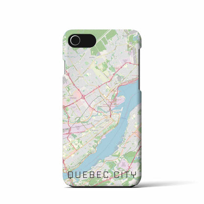 【ケベック・シティー（カナダ）】地図柄iPhoneケース（バックカバータイプ）