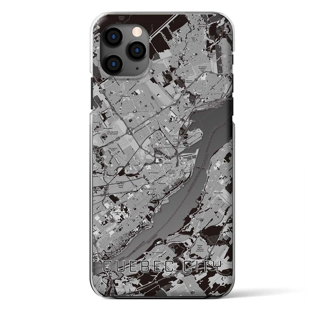 【ケベック・シティー（カナダ）】地図柄iPhoneケース（クリアタイプ）