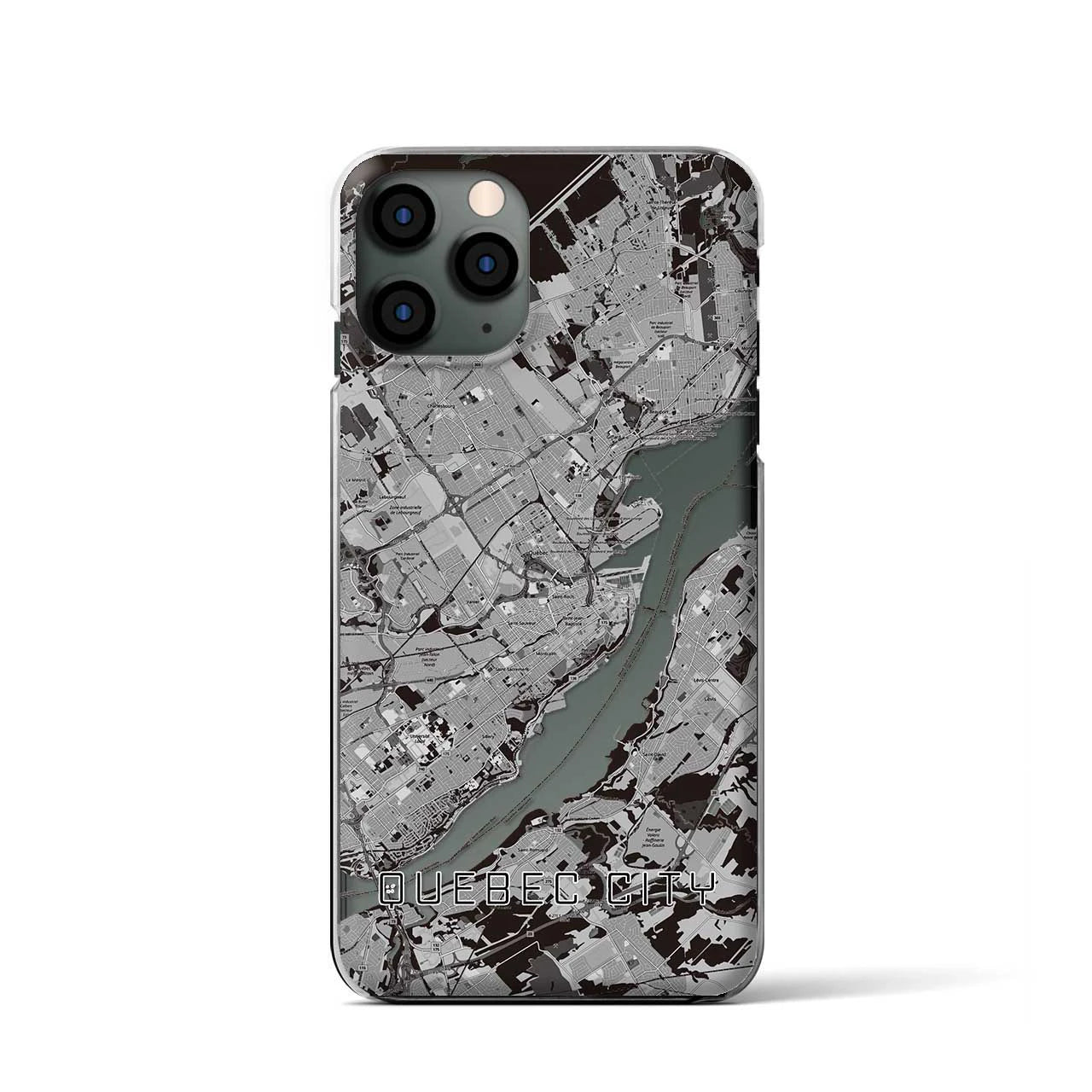 【ケベック・シティー（カナダ）】地図柄iPhoneケース（クリアタイプ）