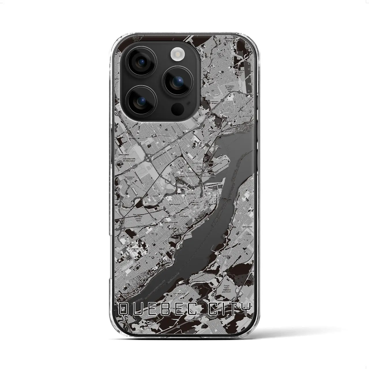 【ケベック・シティー（カナダ）】地図柄iPhoneケース（クリアタイプ）