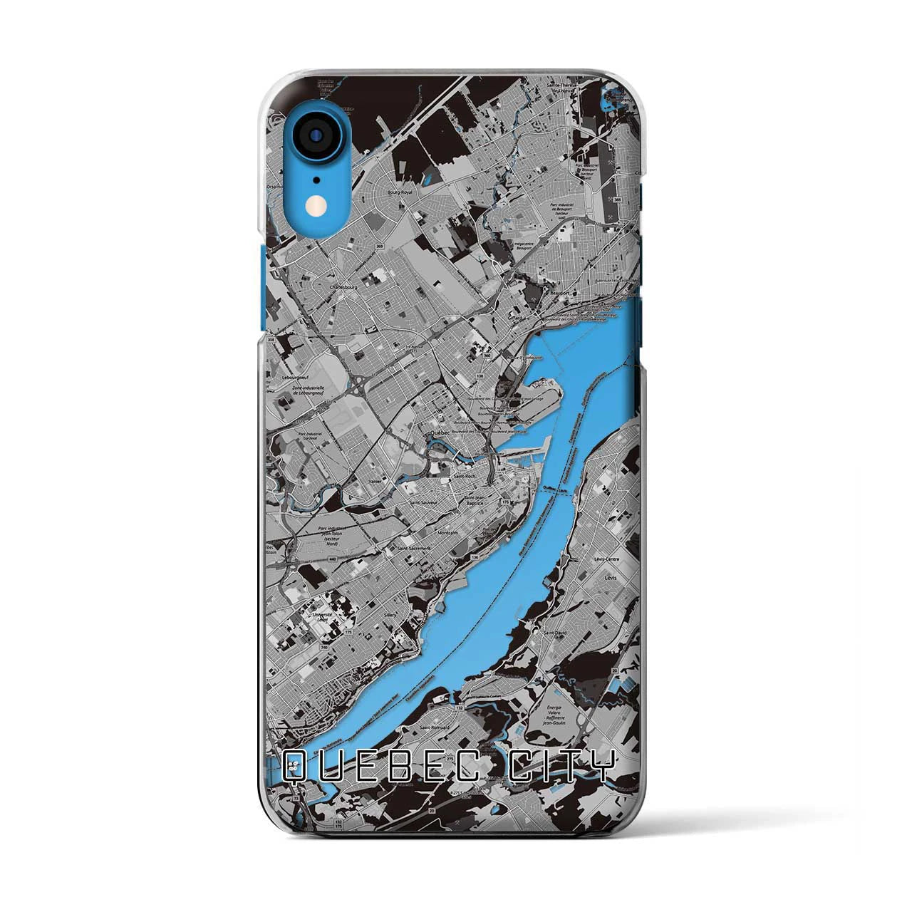 【ケベック・シティー（カナダ）】地図柄iPhoneケース（クリアタイプ）