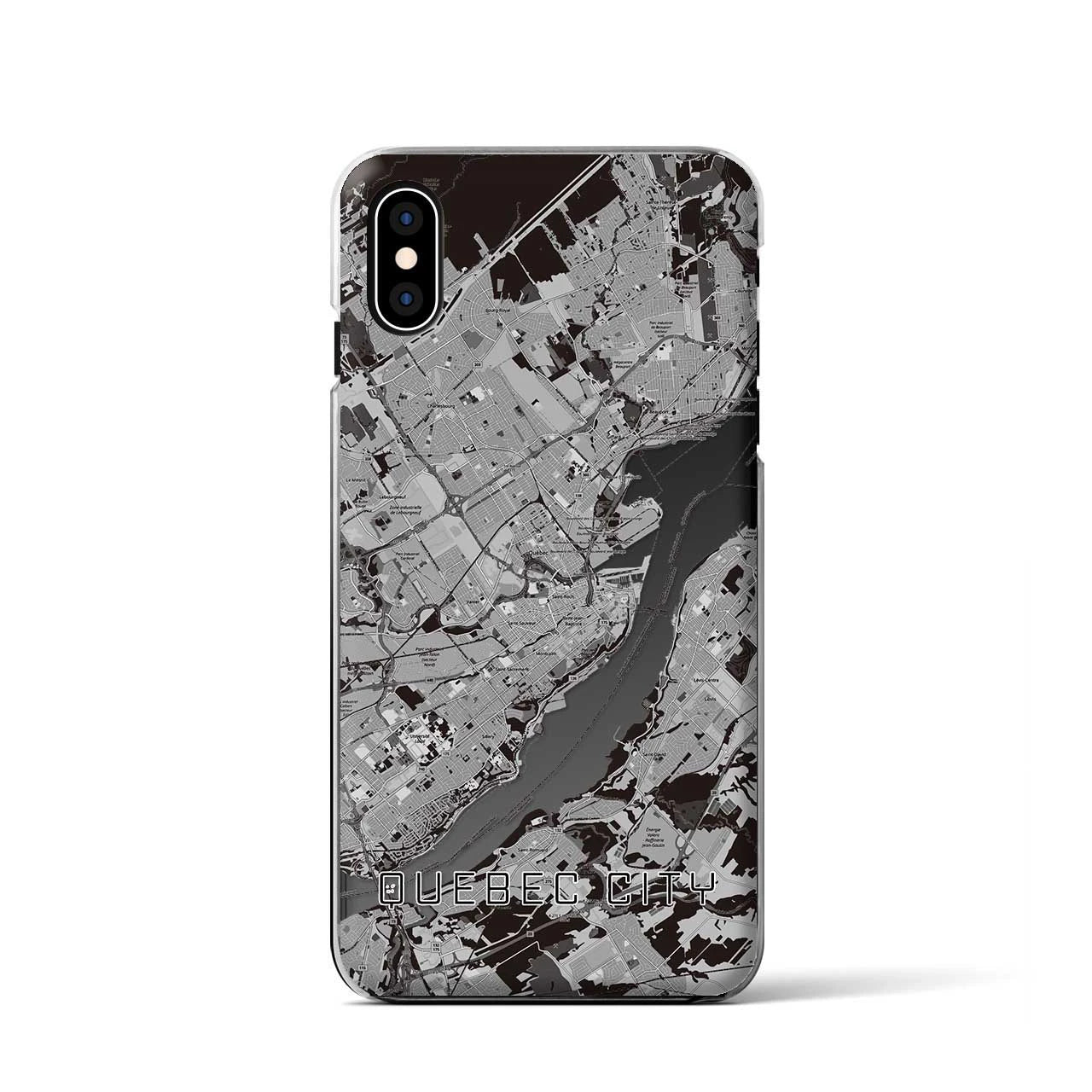 【ケベック・シティー（カナダ）】地図柄iPhoneケース（クリアタイプ）