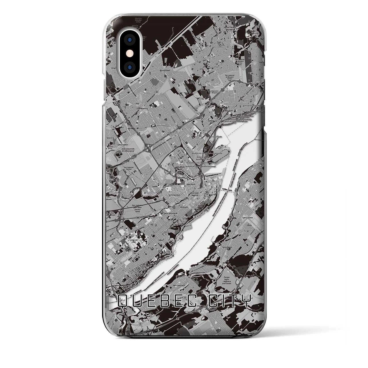 【ケベック・シティー（カナダ）】地図柄iPhoneケース（クリアタイプ）