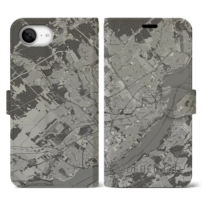 【ケベック・シティー（カナダ）】地図柄iPhoneケース（手帳タイプ）