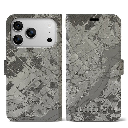【ケベック・シティー（カナダ）】地図柄iPhoneケース（手帳タイプ）