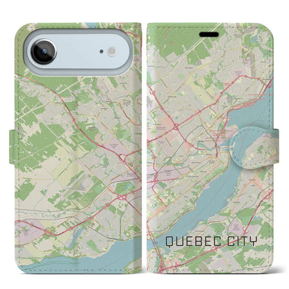 【ケベック・シティー（カナダ）】地図柄iPhoneケース（手帳タイプ）