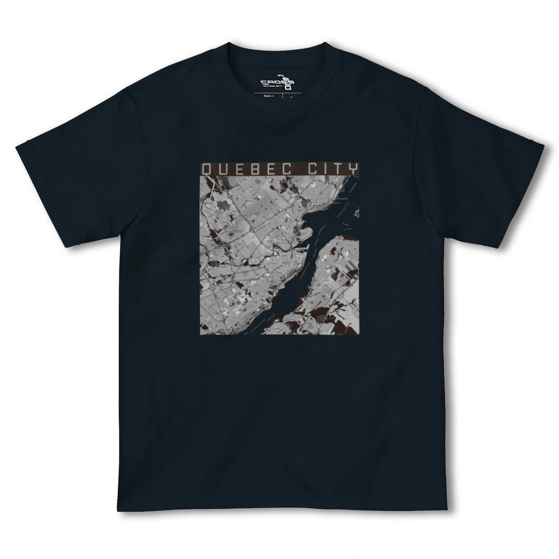 【ケベック・シティー(カナダ)】地図柄ヘビーウェイトTシャツ