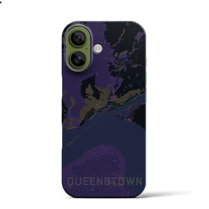 【クイーンズタウン（ニュージーランド）】地図柄iPhoneケース（バックカバータイプ）