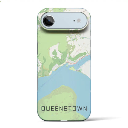 【クイーンズタウン（ニュージーランド）】地図柄iPhoneケース（バックカバータイプ）