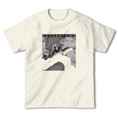 【クイーンズタウン（ニュージーランド）】地図柄ヘビーウェイトTシャツ