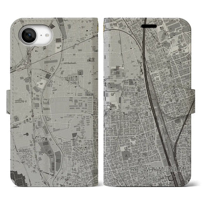 【鉄道博物館（埼玉県）】地図柄iPhoneケース（手帳タイプ）