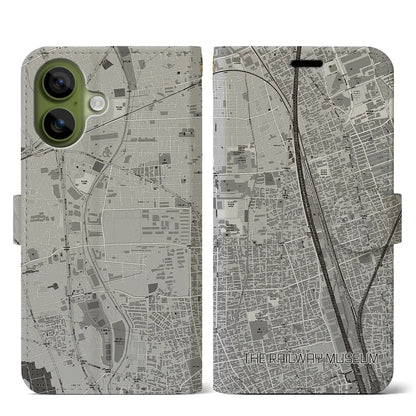 【鉄道博物館（埼玉県）】地図柄iPhoneケース（手帳タイプ）