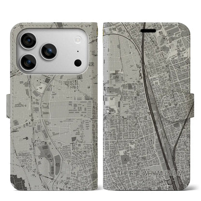 【鉄道博物館（埼玉県）】地図柄iPhoneケース（手帳タイプ）