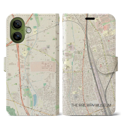 【鉄道博物館（埼玉県）】地図柄iPhoneケース（手帳タイプ）