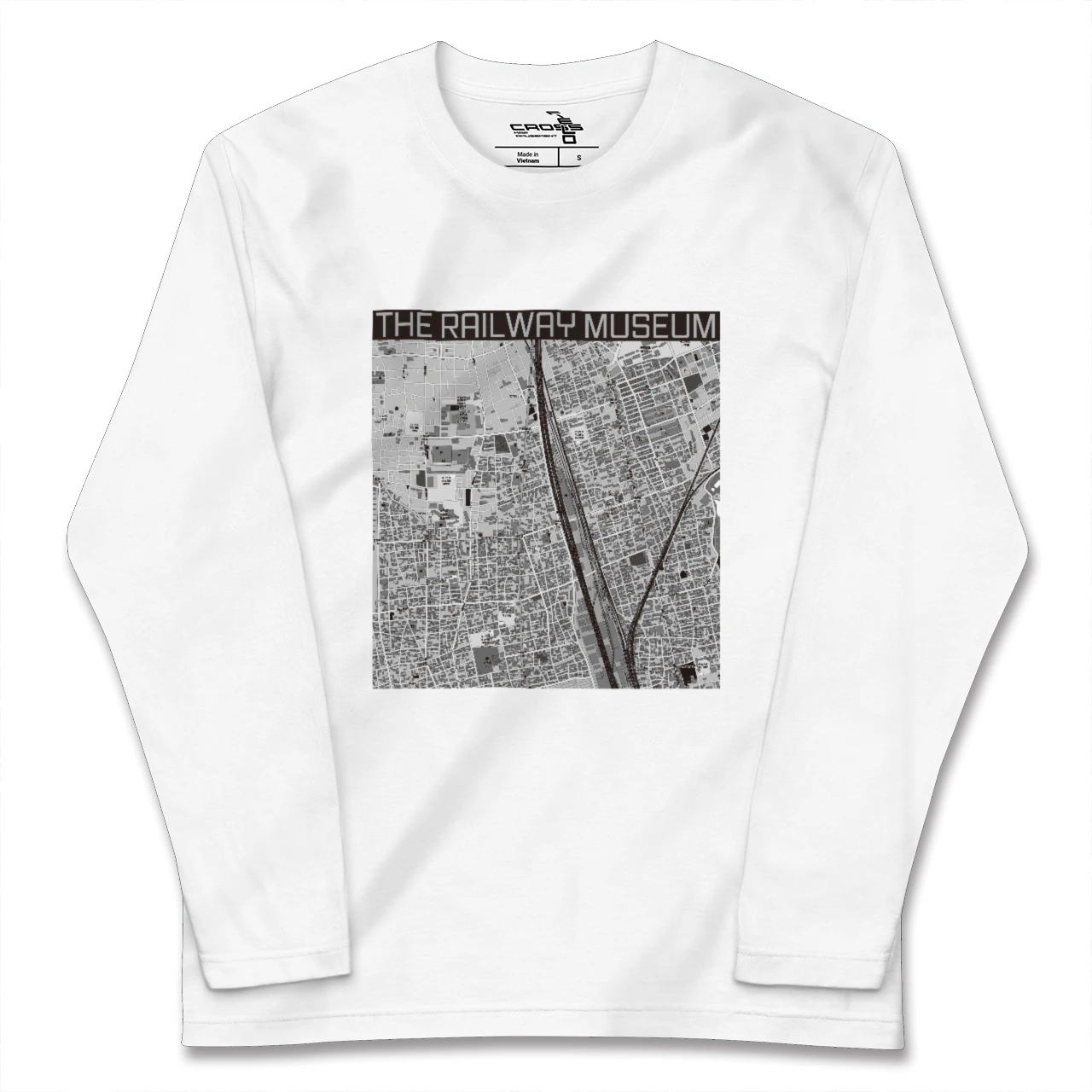 【鉄道博物館（埼玉県）】地図柄ロングスリーブTシャツ