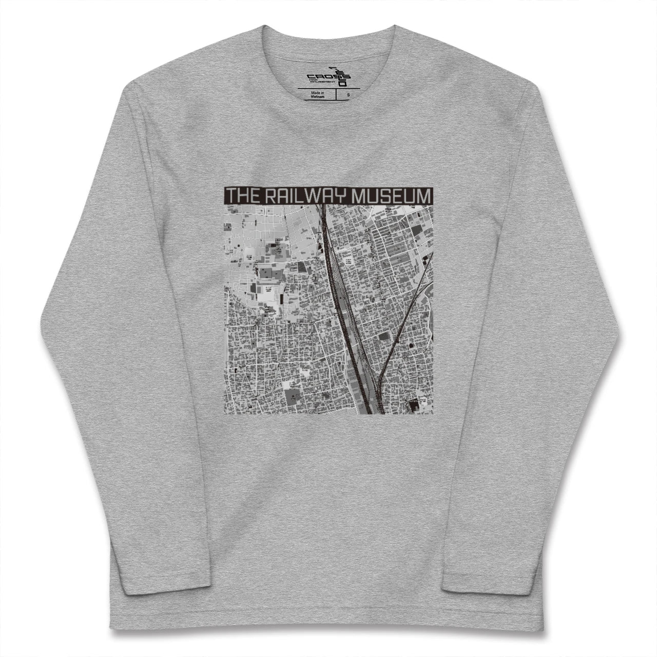 【鉄道博物館（埼玉県）】地図柄ロングスリーブTシャツ