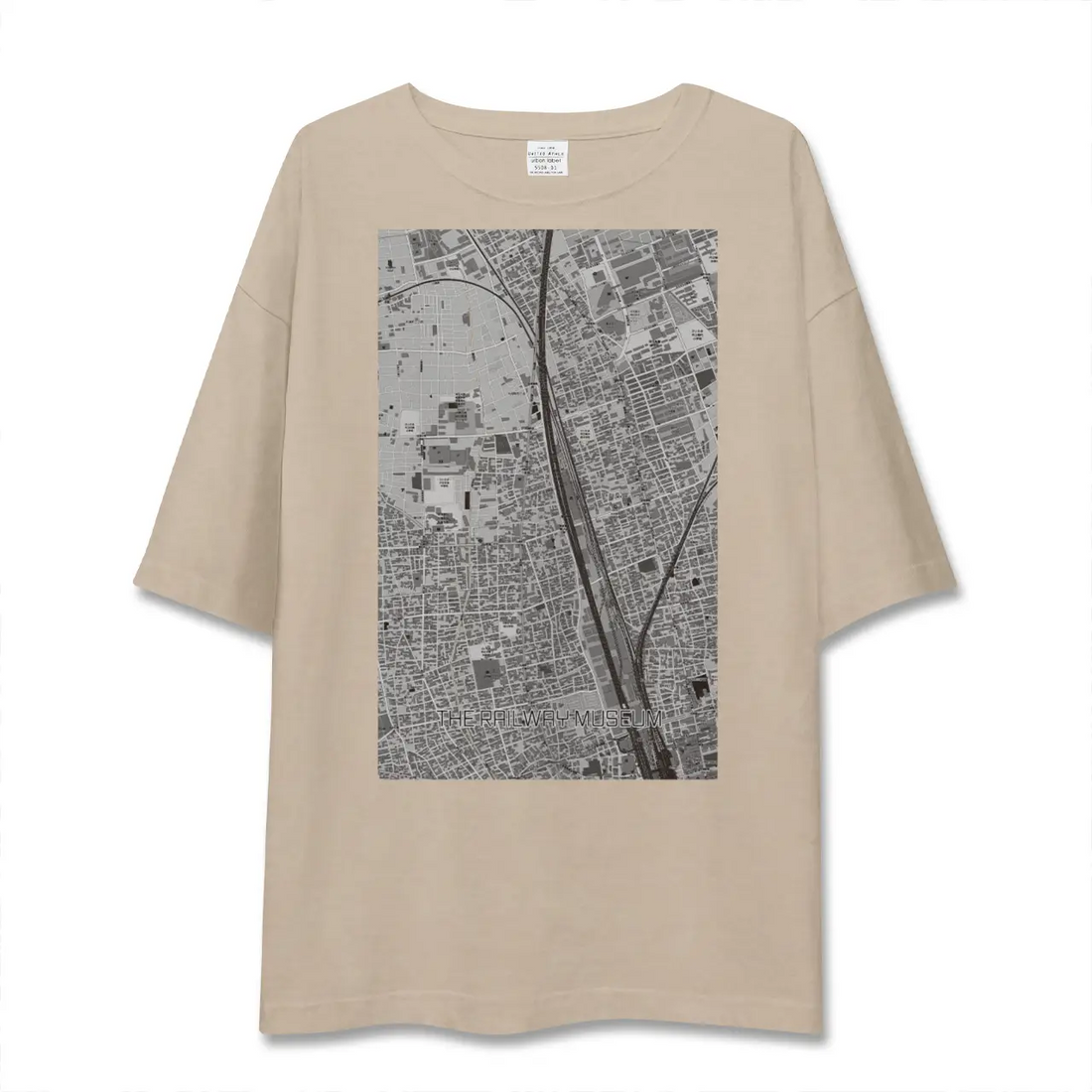 【鉄道博物館（埼玉県）】地図柄ビッグシルエットTシャツ