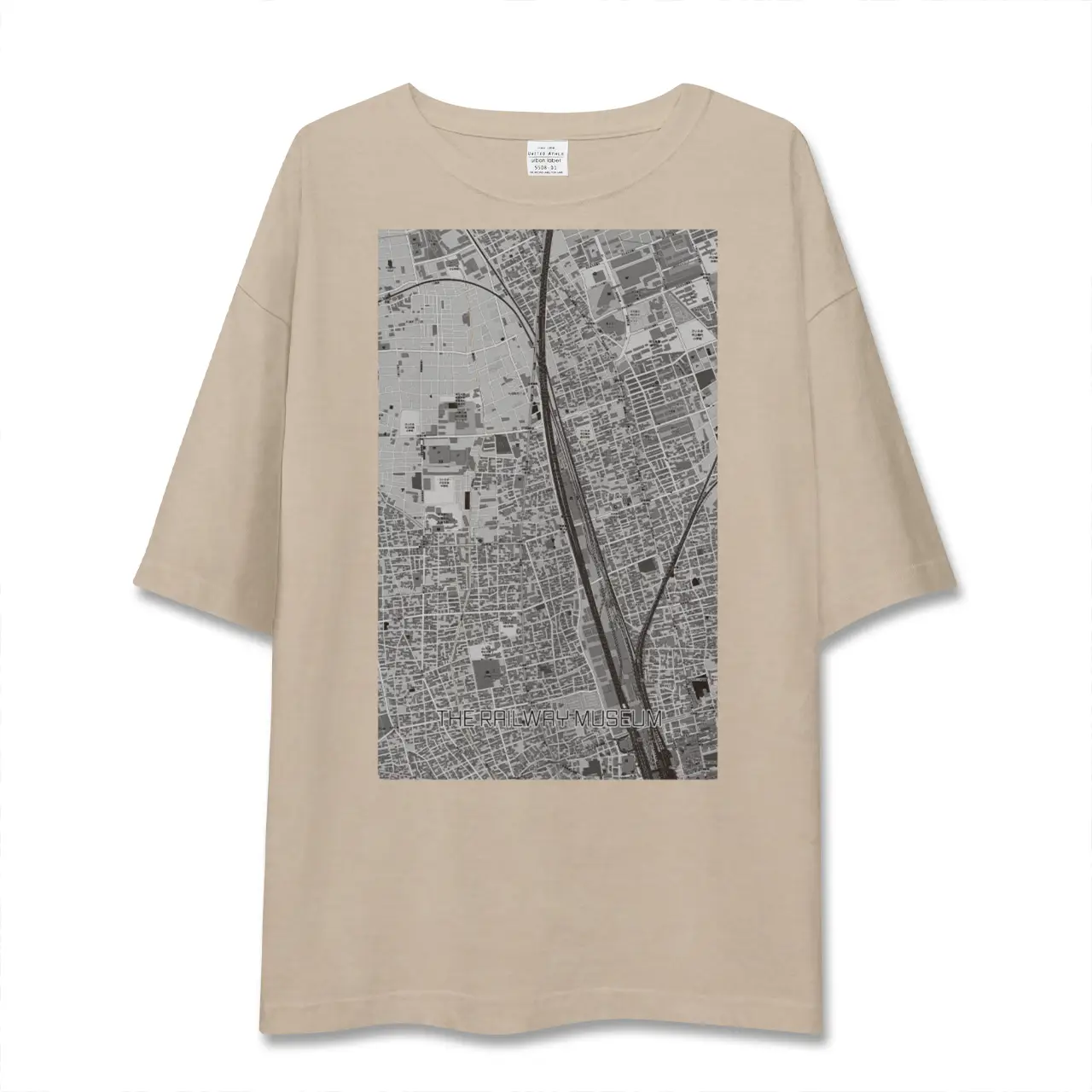 【鉄道博物館（埼玉県）】地図柄ビッグシルエットTシャツ