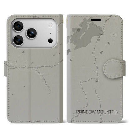 【レインボーマウンテン（ペルー）】地図柄iPhoneケース（手帳タイプ）