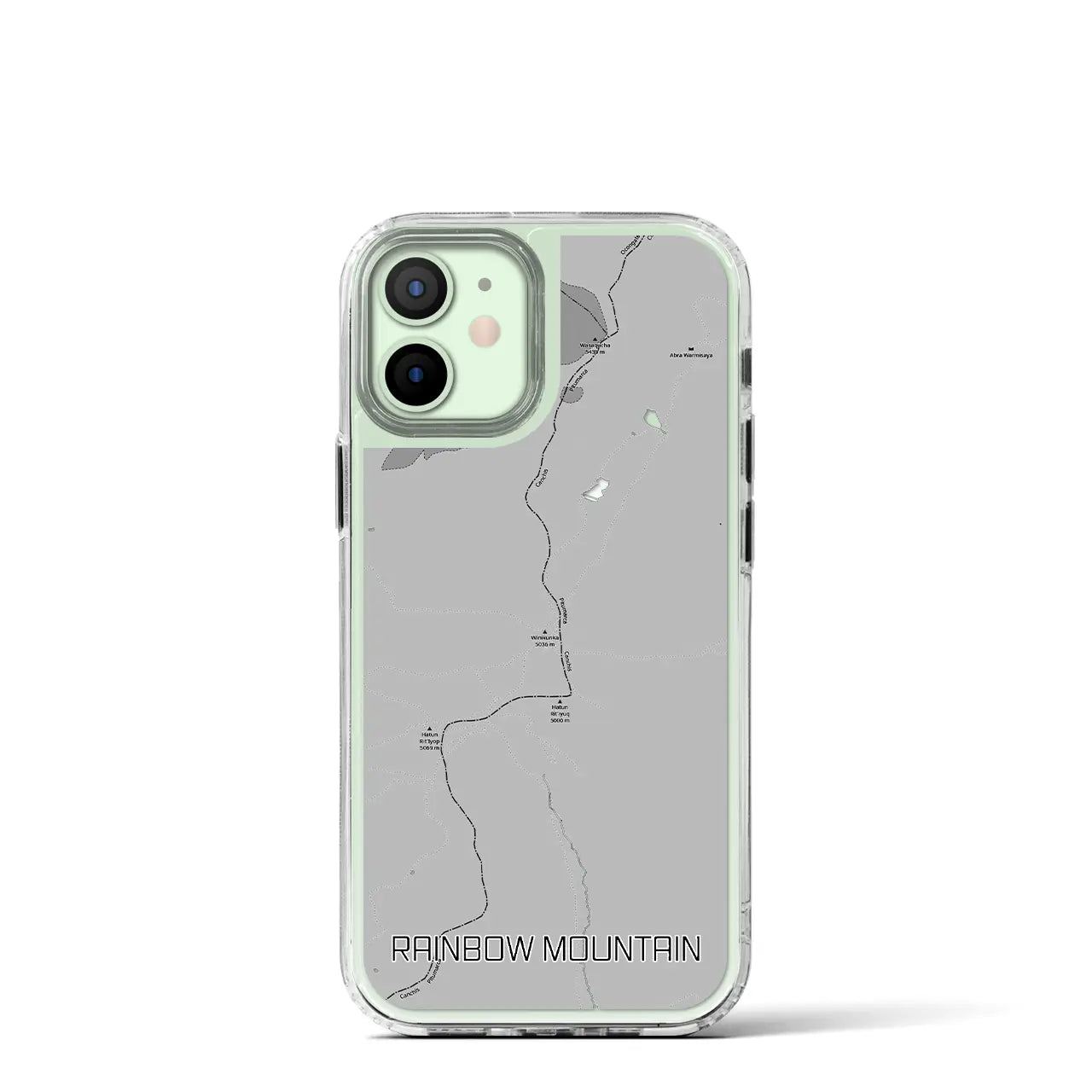 【レインボーマウンテン（ペルー）】地図柄iPhoneケース（MagSafeタイプ）