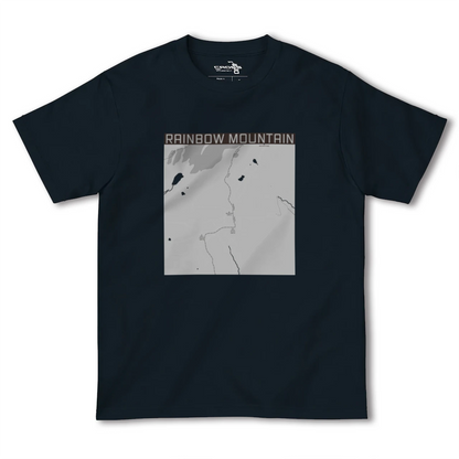 【レインボーマウンテン（ペルー）】地図柄ヘビーウェイトTシャツ