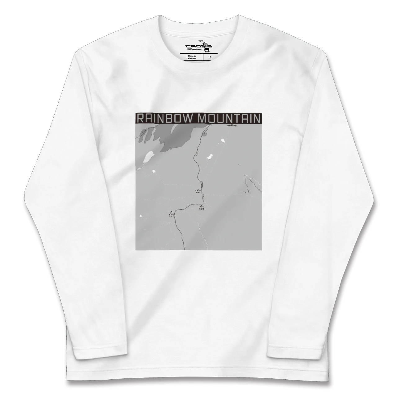 【レインボーマウンテン（ペルー）】地図柄ロングスリーブTシャツ