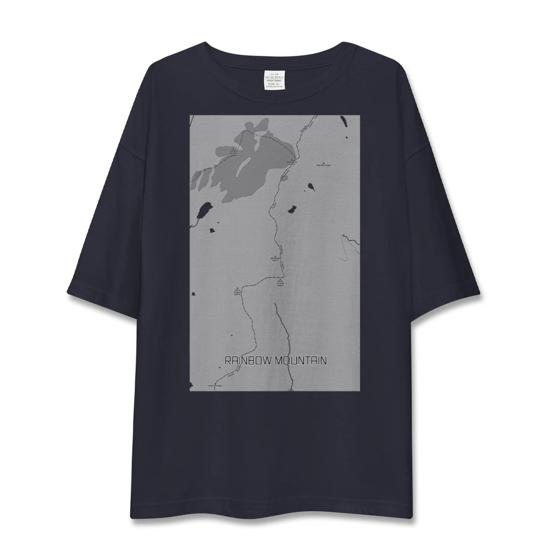 【レインボーマウンテン(ペルー)】地図柄ビッグシルエットTシャツ