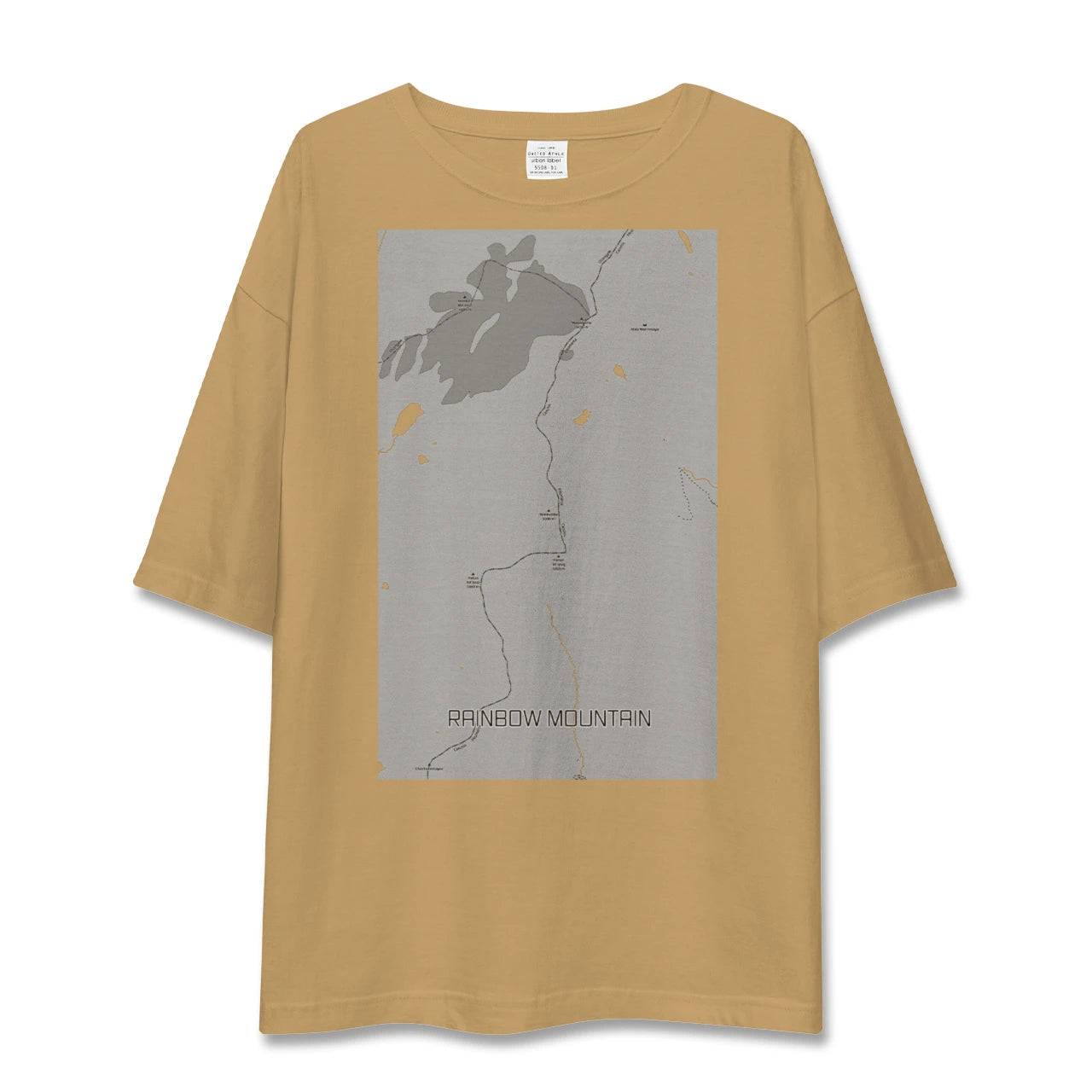 【レインボーマウンテン（ペルー）】地図柄ビッグシルエットTシャツ