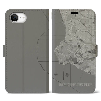 【ランチョ・パロス・ベルデス（アメリカ）】地図柄iPhoneケース（手帳タイプ）
