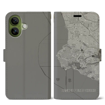 【ランチョ・パロス・ベルデス（アメリカ）】地図柄iPhoneケース（手帳タイプ）