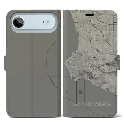 【ランチョ・パロス・ベルデス（アメリカ）】地図柄iPhoneケース（手帳タイプ）