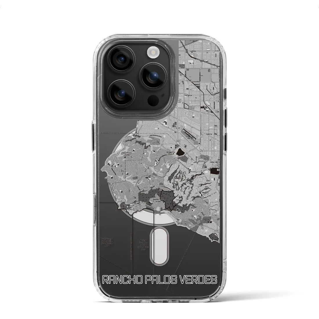 【ランチョ・パロス・ベルデス（アメリカ）】地図柄iPhoneケース（MagSafeタイプ）